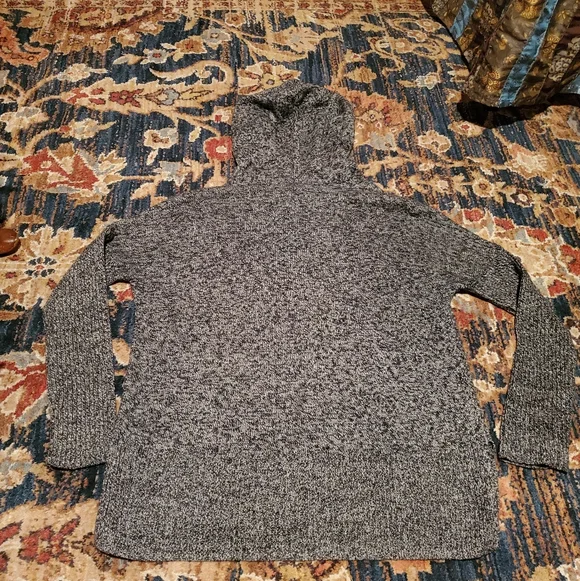 GAP Marled Knit Hooded Pullover - Heather Gray - Picture 8 of 13